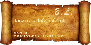 Baszista Lóránt névjegykártya